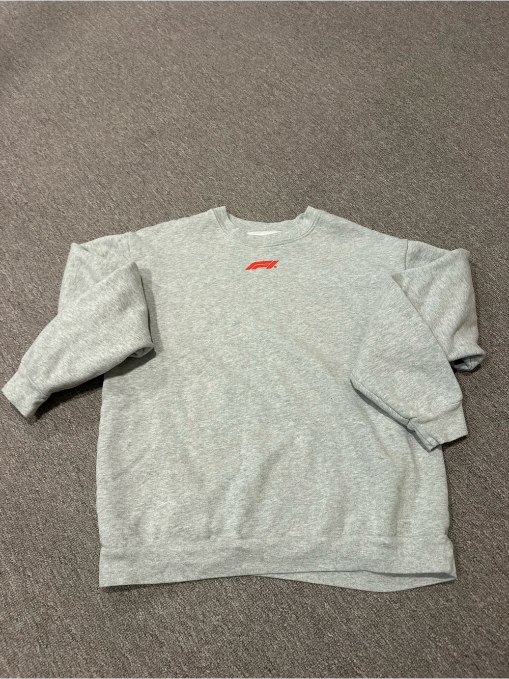 PacSun Gray Crewneck Sweatshirt with Small Red Logo
